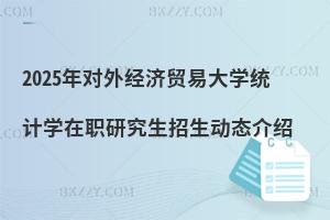 2025年對外經濟貿易大學統計學在職研究生招生動態介紹
