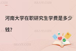 河南大學在職研究生學費是多少錢？
