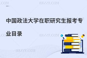 中國政法大學(xué)在職研究生報考專業(yè)目錄